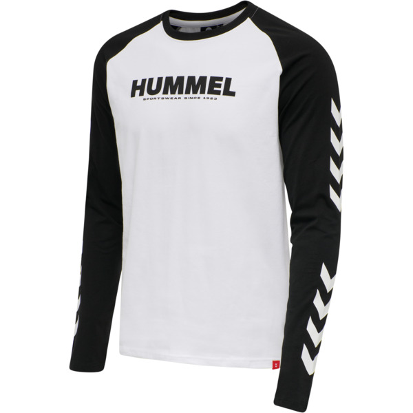 Hummel hmlLEGACY BLOCKED T-SHIRT L/S - WHITE - M