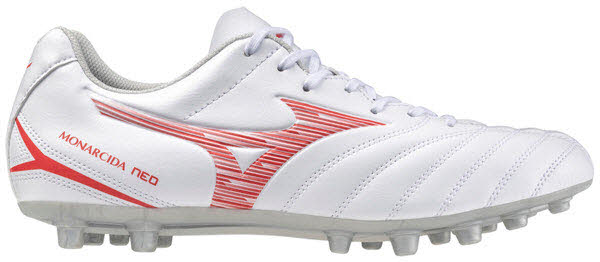 Mizuno Corporation Monarcida Neo III Select Junior AG Fussballschuhe white/radiant Red 35