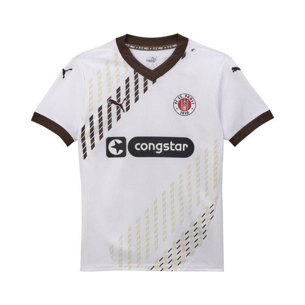 Puma FC St. Pauli Auswärtstrikot Kinder Saison 2024/2025 puma white-espresso 176