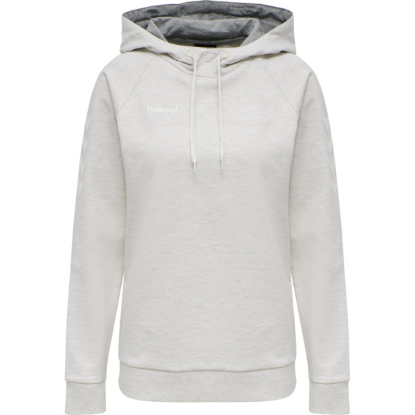 Hummel HMLGO COTTON HOODIE WOMAN - EGRET MELANGE - S