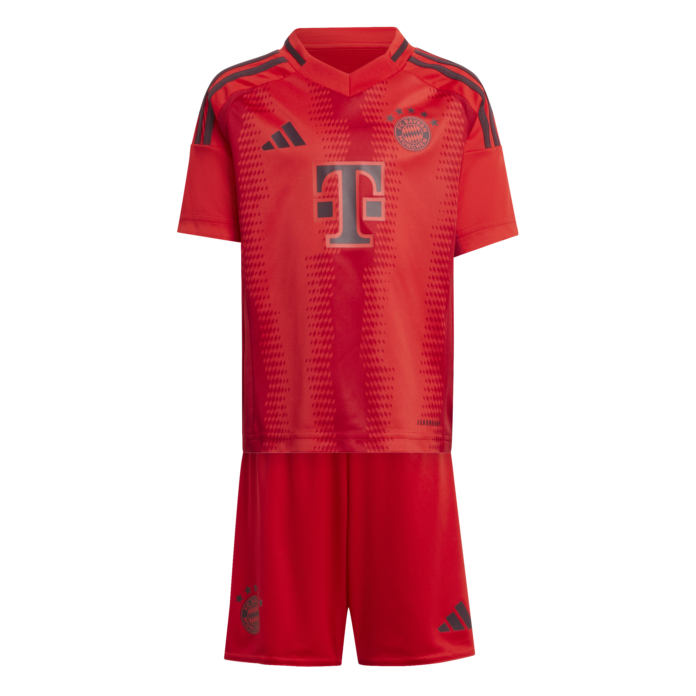 adidas FC Bayern München Mini Kit Heim Saison 2024/2025 Kinder rot 98