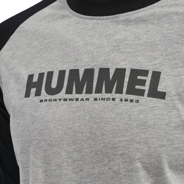 Hummel hmlLEGACY BLOCKED T-SHIRT L/S - GREY MELANGE - XS