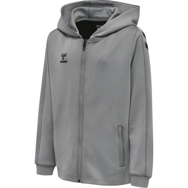 Hummel hmlCORE XK POLY ZIP HOOD SWEAT KIDS - GREY MELANGE - 128