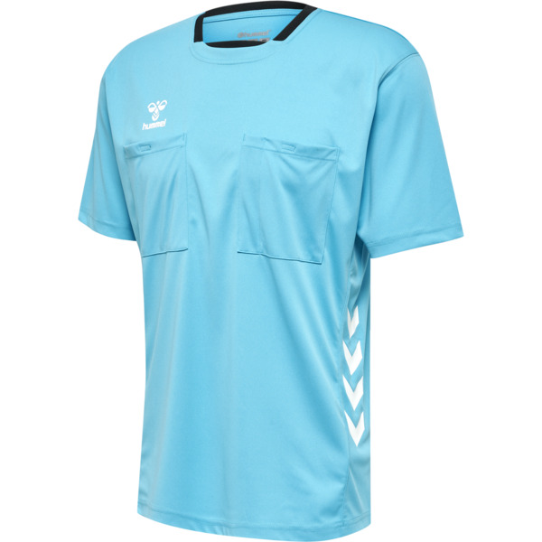 Hummel hmlREFEREE CHEVRON JERSEY S/S - SCUBA BLUE - 2XL