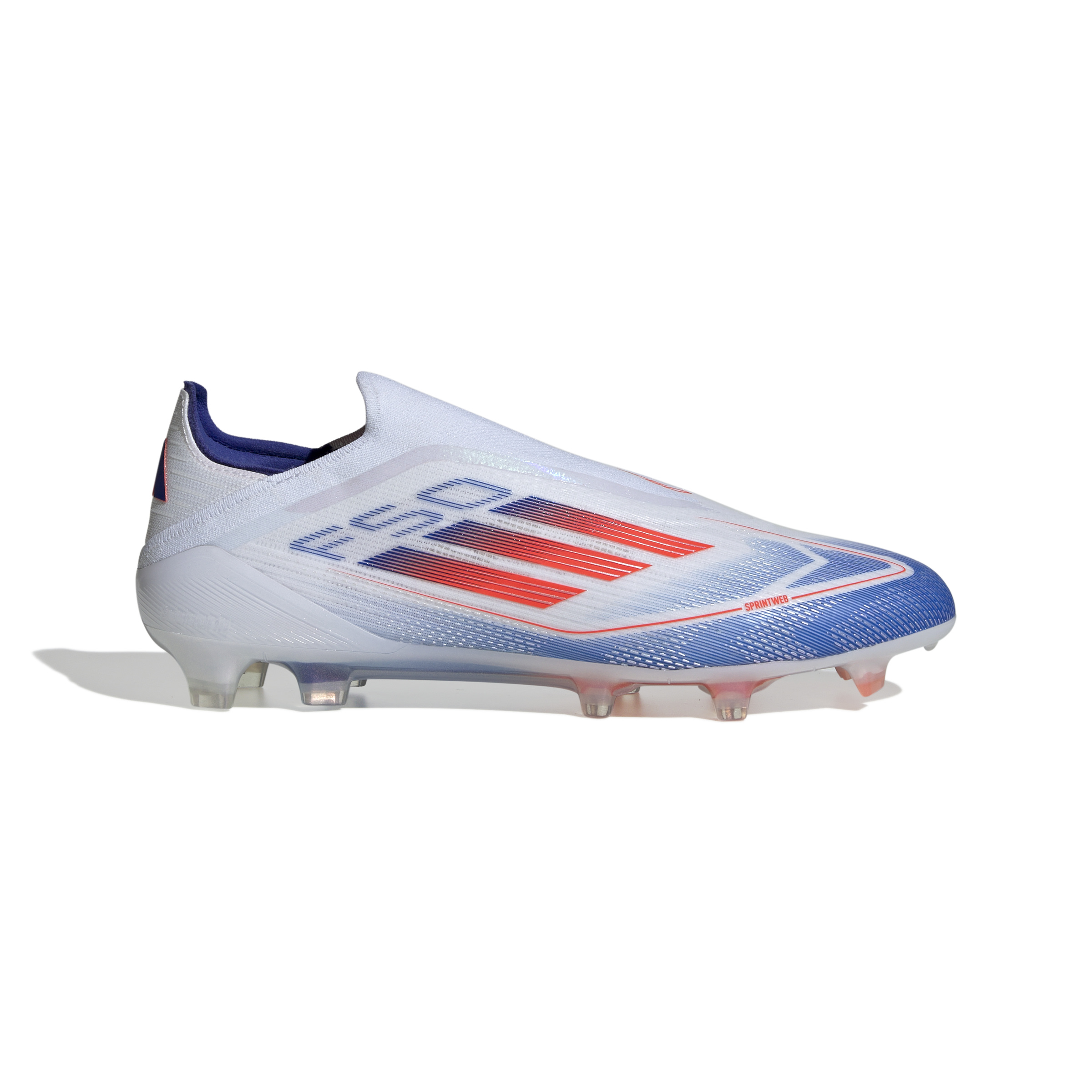 adidas F50 Elite Laceless FG Fussballschuhe  Cloud White / Solar Red / Lucid Blue 48