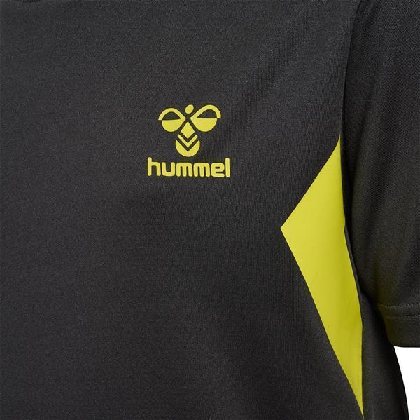 Hummel hmlACTIVE PL JERSEY S/S KIDS - OBSIDIAN/SULPHUR SPRING - 140