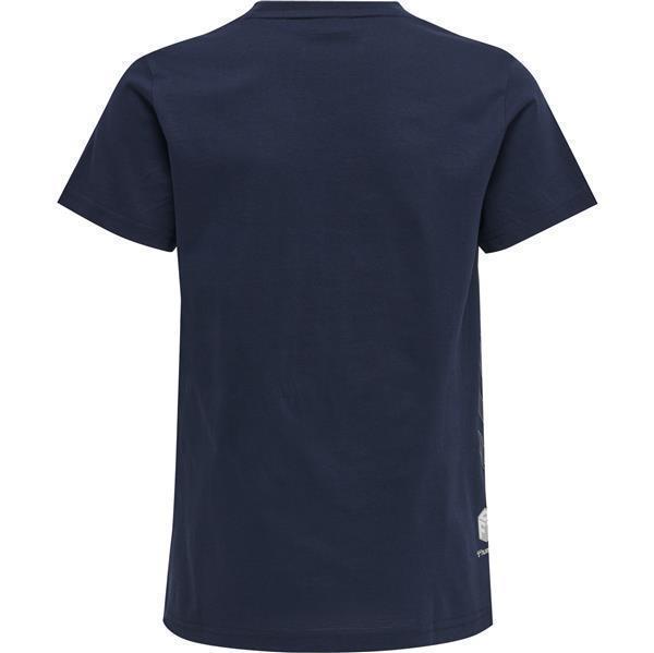 Hummel hmlMOVE GRID COTTON T-SHIRT S/S KID - MARINE - 176