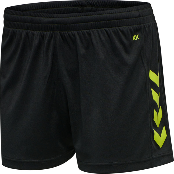 Hummel hmlCORE XK POLY SHORTS WOMAN - BLACK/LIME POPSICLE - M