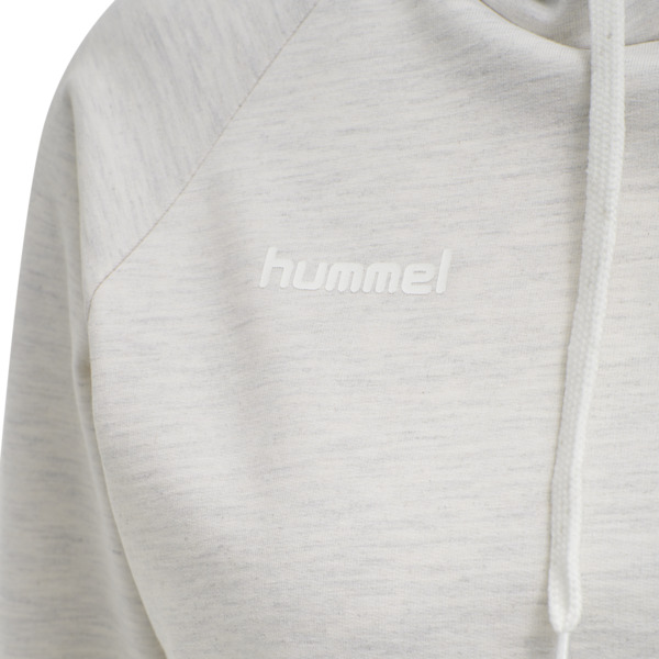 Hummel HMLGO COTTON HOODIE WOMAN - EGRET MELANGE - S