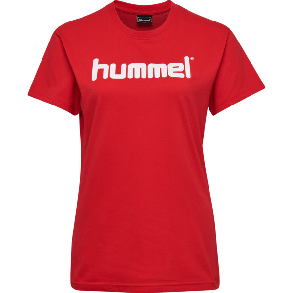 Hummel HMLGO COTTON LOGO T-SHIRT WOMAN S/S - TRUE RED - L