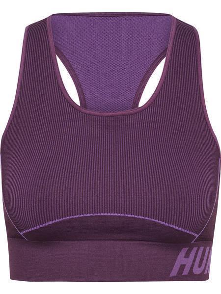 HUMMEL hmlTE CHRISTEL SEAMLESS SPORTS TOP - PLUM PERFECT/BELLFLOWER MELAN - M