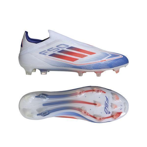 adidas F50 Elite Laceless FG Fussballschuhe  Cloud White / Solar Red / Lucid Blue 48