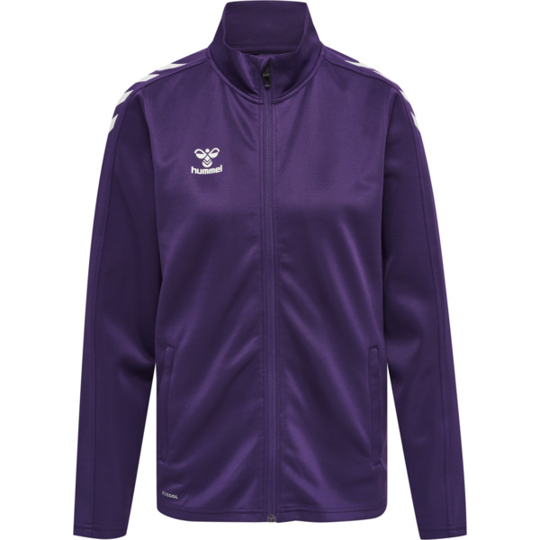 Hummel hmlCORE XK POLY ZIP SWEAT WOMAN - ACAI/WHITE - 2XL