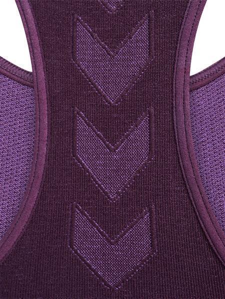 HUMMEL hmlTE CHRISTEL SEAMLESS SPORTS TOP - PLUM PERFECT/BELLFLOWER MELAN - M