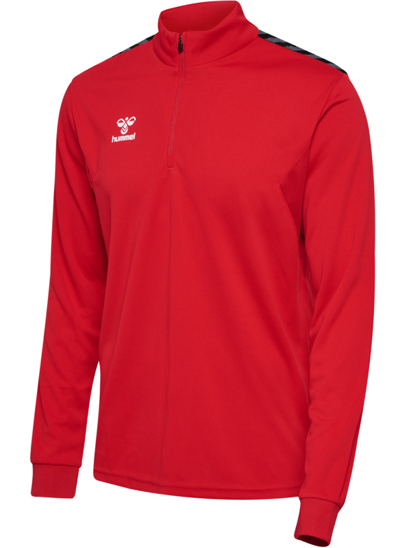 Hummel hmlAUTHENTIC HALF ZIP SWEAT TRUE RED L