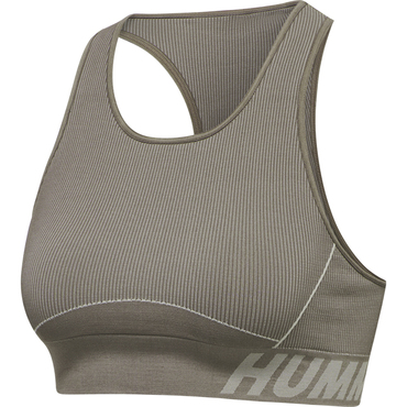 Hummel hmlTE CHRISTEL SEAMLESS SPORTS TOP - CHATEAU GRAY/DRIFTWOOD MELANGE - XL