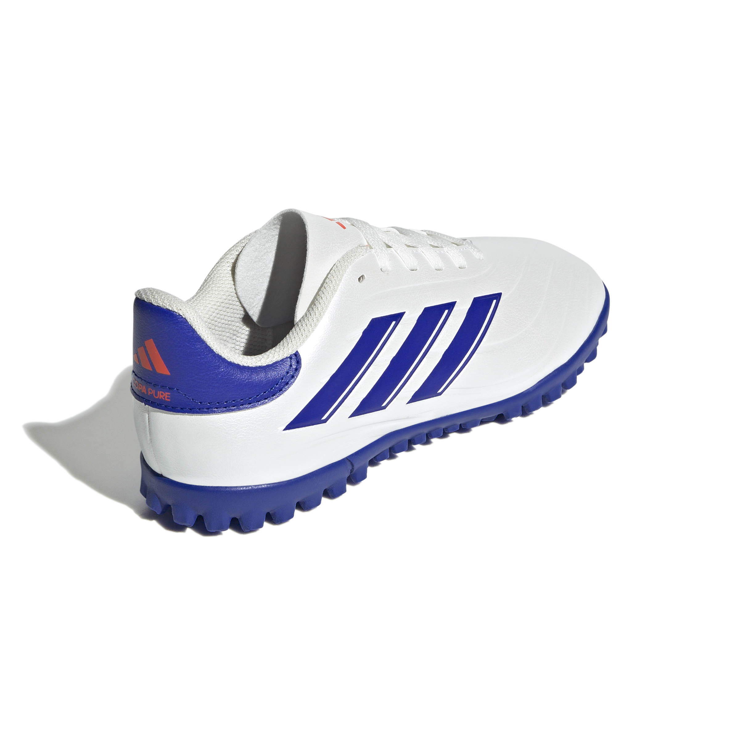 adidas Copa Pure 2 Club TF Kinder Fussballschuhe Cloud White / Lucid Blue / Solar Red 38