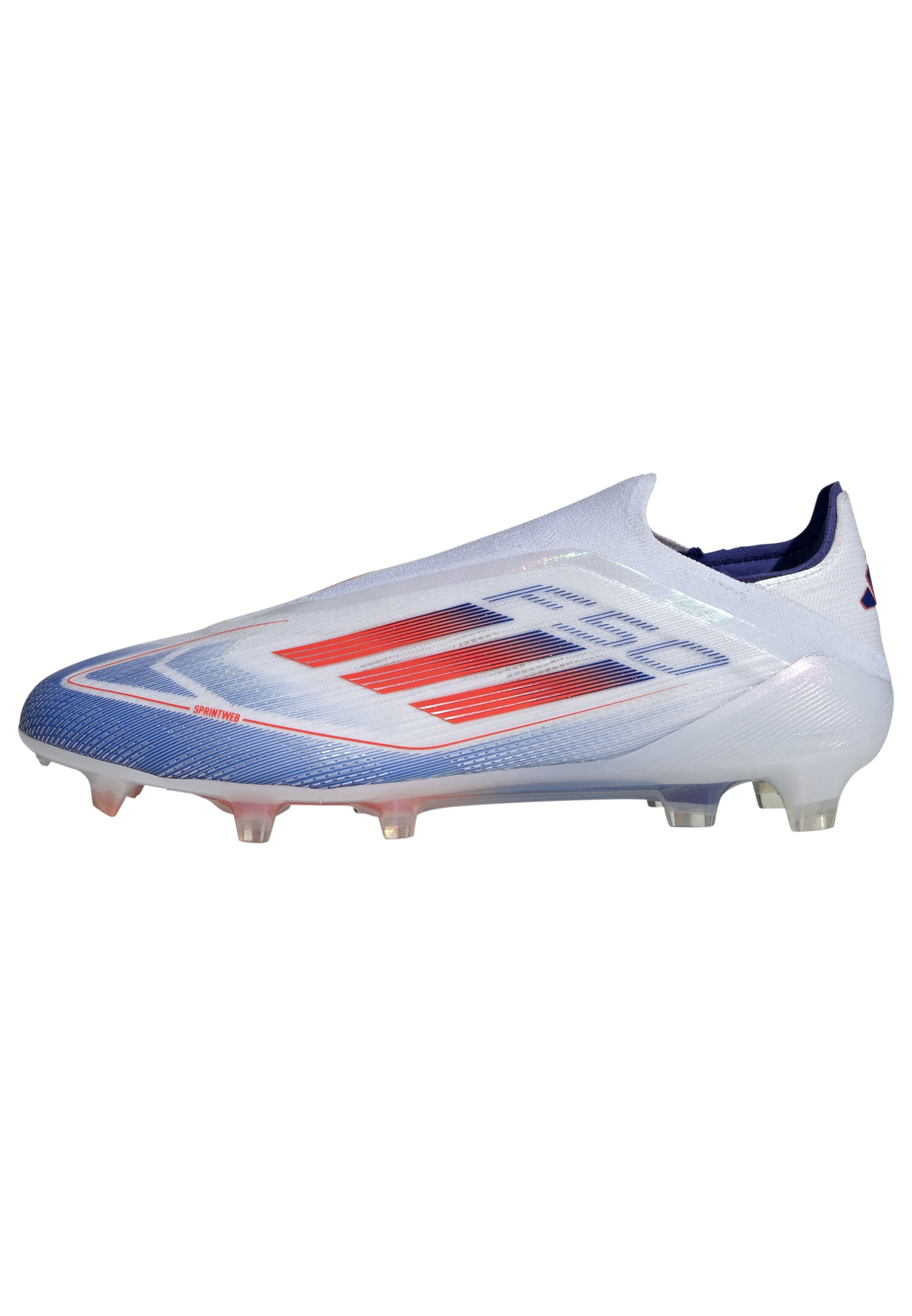 adidas F50 Elite Laceless FG Fussballschuhe  Cloud White / Solar Red / Lucid Blue 48