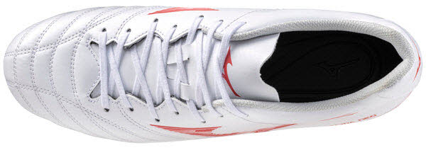 Mizuno Corporation Monarcida Neo III Select Junior AG Fussballschuhe white/radiant Red 35