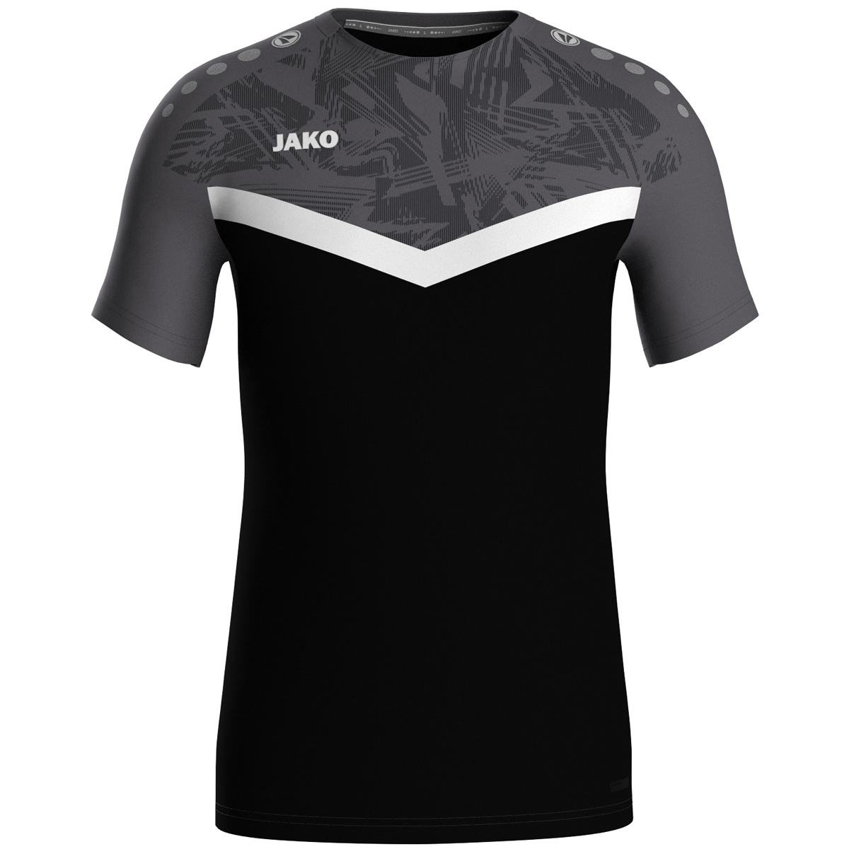JAKO T-Shirt Iconic, XXL, schwarz/anthrazit