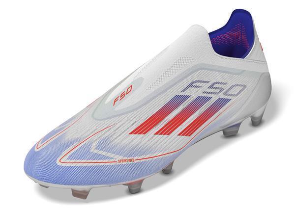 adidas F50 Elite Laceless FG Fussballschuhe  Cloud White / Solar Red / Lucid Blue 48