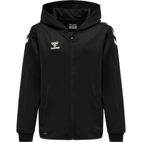 Hummel hmlCORE XK POLY ZIP HOOD SWEAT KIDS - BLACK - 176