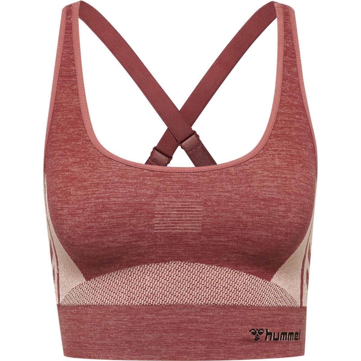 Hummel hmlCLEA SEAMLESS SPORTS TOP - WITHERED ROSE/ROSE TAN MELANGE - XS