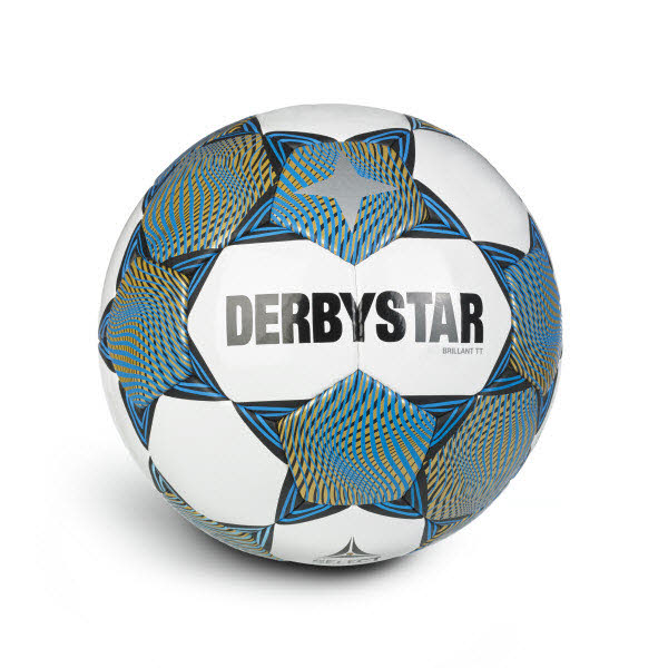 Derbystar Brillant TT v23 Sonderedition Trainingsball weiß/blau/gold 5