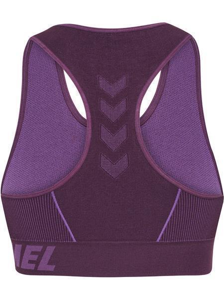 HUMMEL hmlTE CHRISTEL SEAMLESS SPORTS TOP - PLUM PERFECT/BELLFLOWER MELAN - M