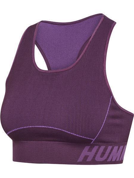 HUMMEL hmlTE CHRISTEL SEAMLESS SPORTS TOP - PLUM PERFECT/BELLFLOWER MELAN - M